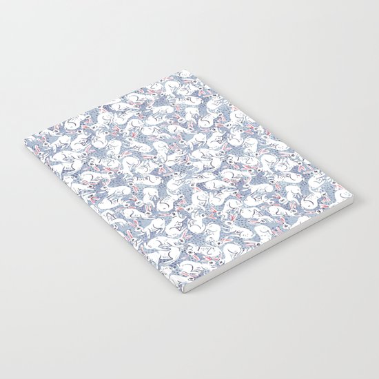 Bunny Pile Pattern Notebook