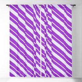 [ Thumbnail: Lavender and Dark Orchid Colored Striped/Lined Pattern Blackout Curtain ]