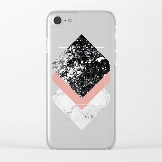 Geometric Textures 1 Clear iPhone Case