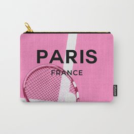 Tennis, Tennis Racket, Tennis Print, Pink, Tennis Poster, Pink Tennis, Fashion Art, Vintage, Modern Carry-All Pouch