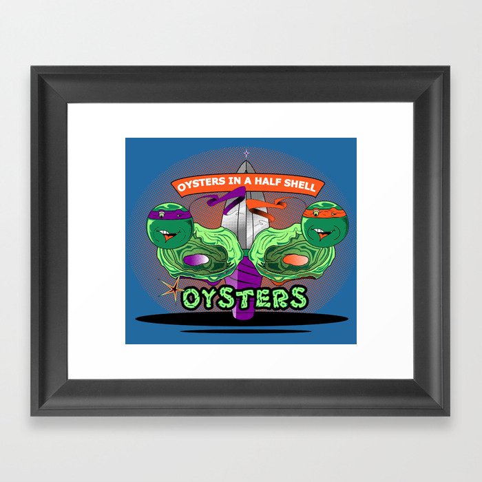 Oysters In A Halfshell Framed Art Print