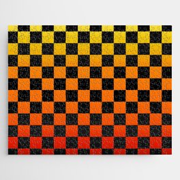 Checkered Sunset Gradient Jigsaw Puzzle