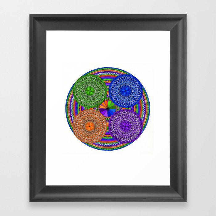 Synergy- Mandala-patterned art Framed Art Print