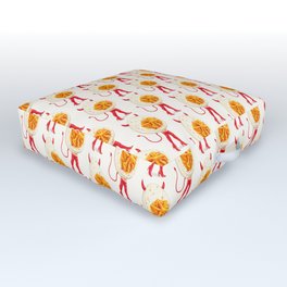 Deviled Egg Pin-Up Outdoor Floor Cushion