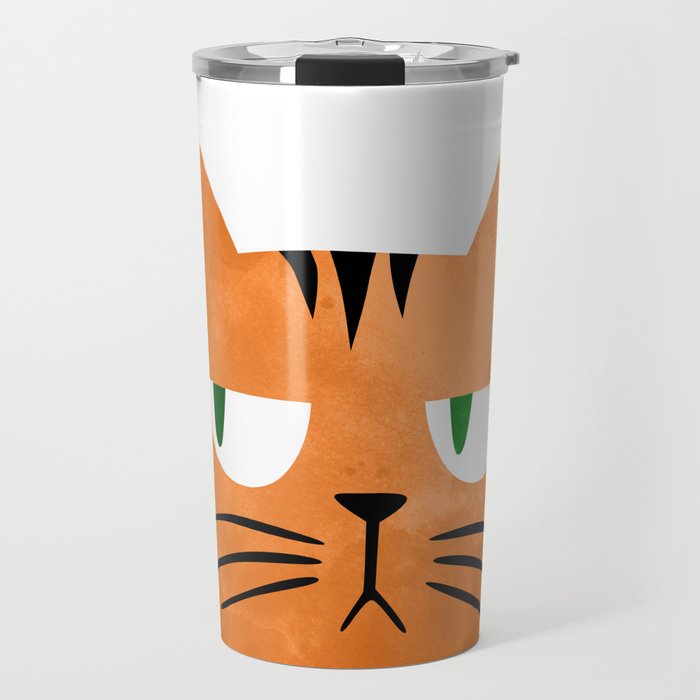 Orange cat with attitude Travel Mug