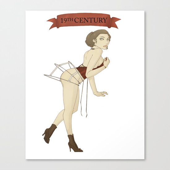 Historical Pin-Up - 19th Century Canvas Print