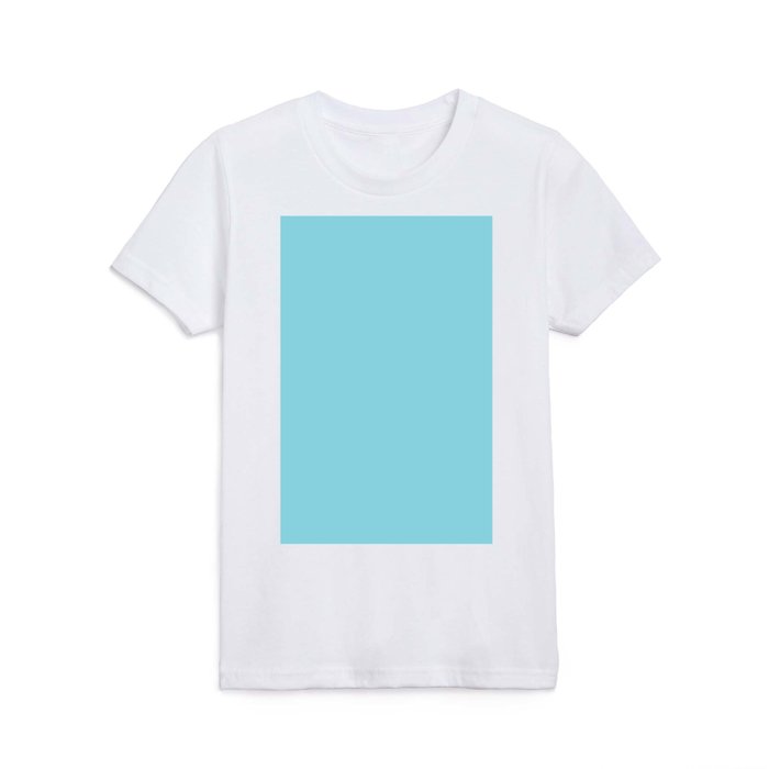 Light Blue Solid Color Pairs Pantone Tanager Turquoise 13-4720 TCX Kids T Shirt