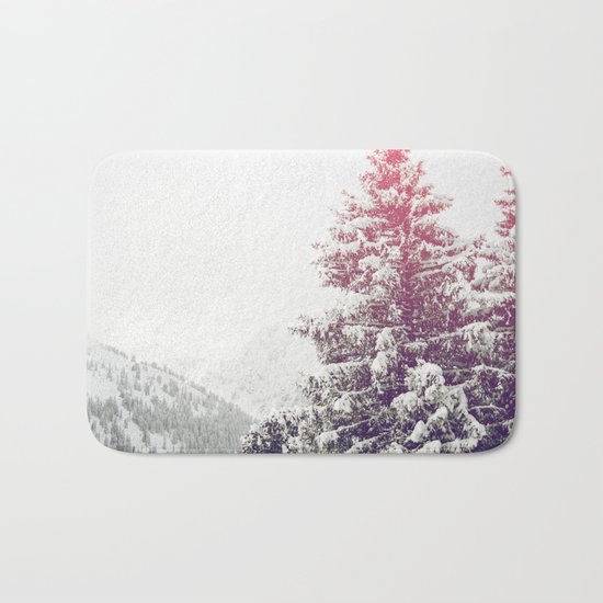 Snow on Trees Bath Mat