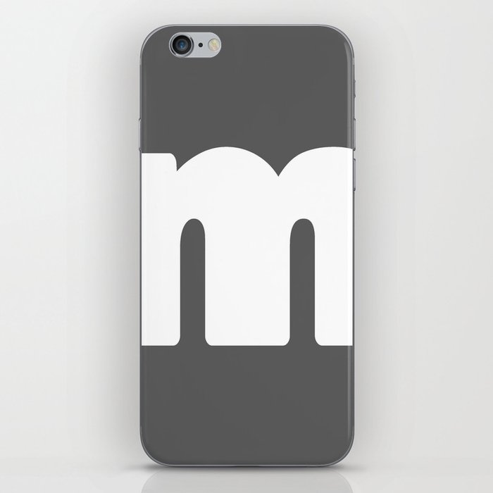 m (White & Grey Letter) iPhone Skin