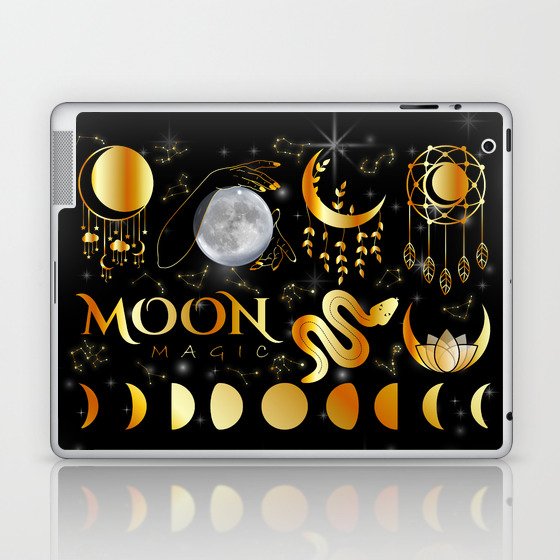Occult Moon magic mystic elements Laptop & iPad Skin