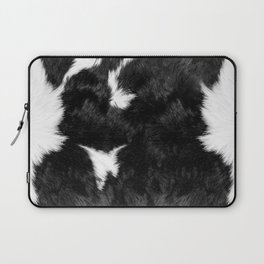 Luxe Animal Print Cowhide in Black and White Laptop Sleeve