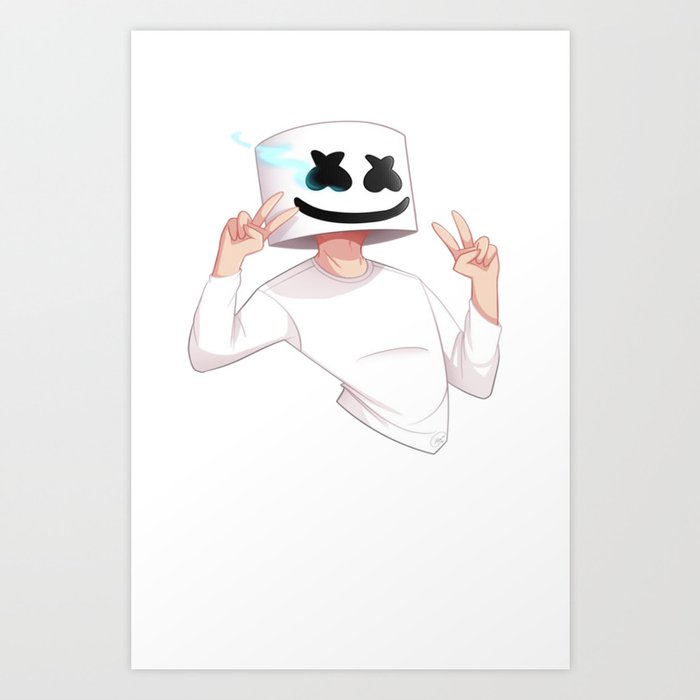 Marshmello Draw 1 Art Print By Bugugan999 Society6