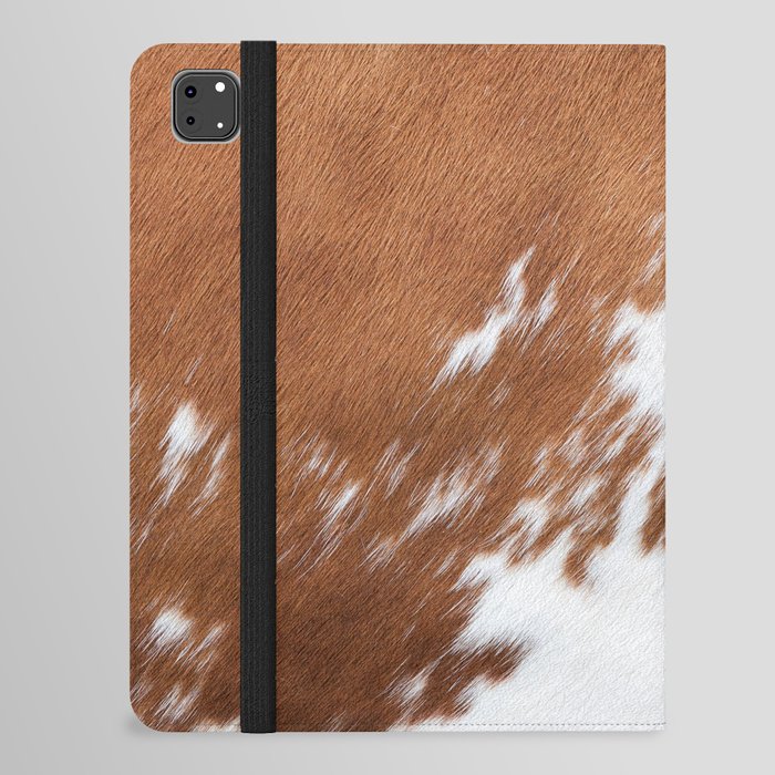 Cowhide, Cow Skin Print Pattern Modern Cowhide Faux Leather iPad Folio Case