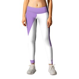 4 (White & Lavender Number) Leggings