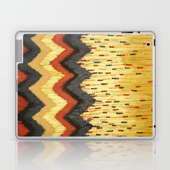 SHINE ON - Gold Glam Chevron Colorful Abstract Acrylic Pattern Painting Modern Home Decor Fine Art Laptop & iPad Skin