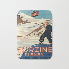 Affiche classic morzine pleney hte savoie poster Bath Mat | Morzine, Vintage, Typography, Savoie, Digital, Old, Pleney, Suisse, Hte, Switzerland 