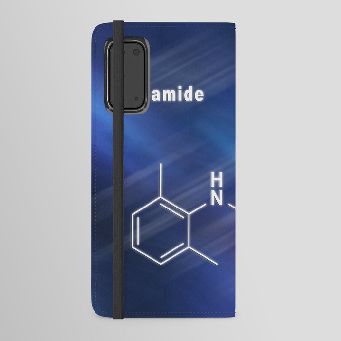 Xipamide molecule, chemical structure Android Wallet Case