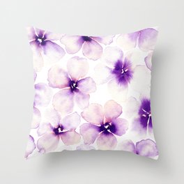 Gentle Violet Bloom 02 Throw Pillow