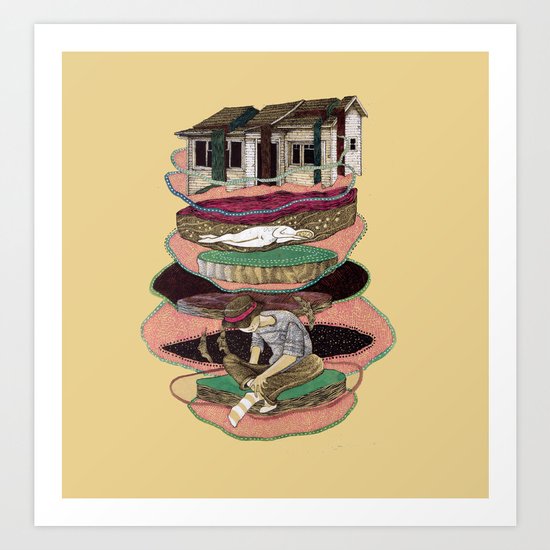 me, my criations, and my house, (or maybe not) Art Print