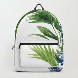 Palm leaves, ming vase Backpack