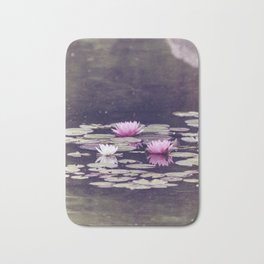 LOTUS I Bath Mat | Pond, Lotus, Water, Color, Flower, Lake, Nature, Pad, Lily, Lilypad 