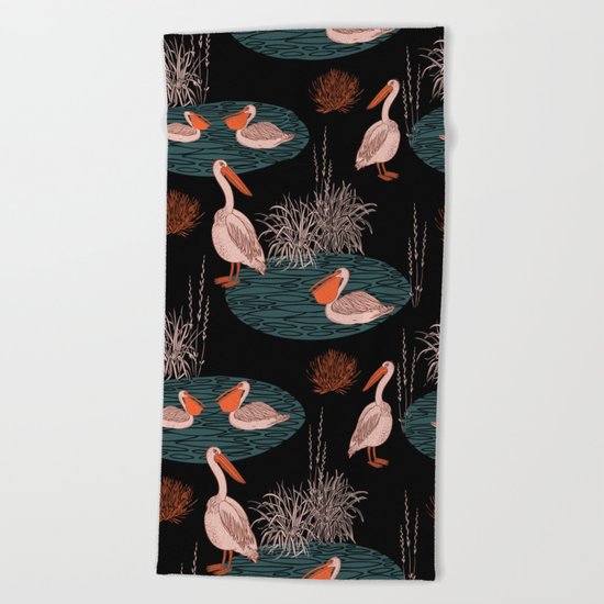BIRDS IN PARADISE Beach Towel
