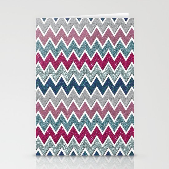 glitter chevron Stationery Cards