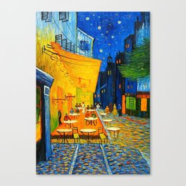 Cafe Terrace At Night Vincent Van Gogh Canvas Print