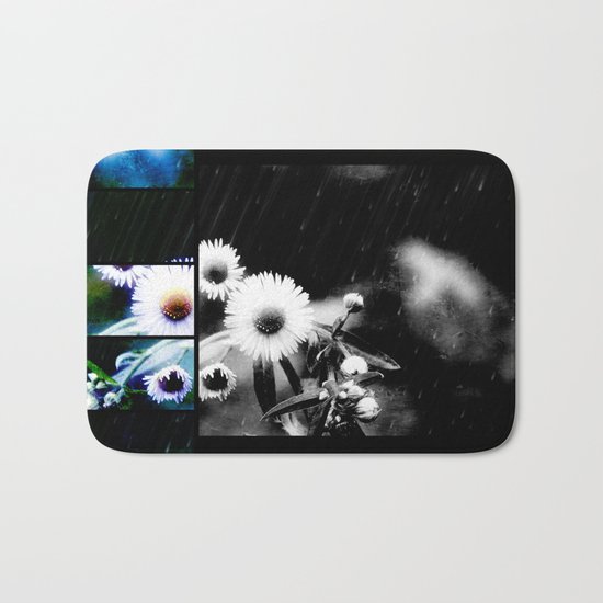 Asters Aglow Photo Collage Bath Mat