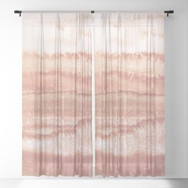 WITHIN THE TIDES BURNISH EARTH by Monika Strigel Sheer Curtain