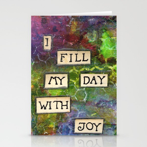 Affirmation #4 I Fill my day with Joy and Share it with the Universe Stationery Cards