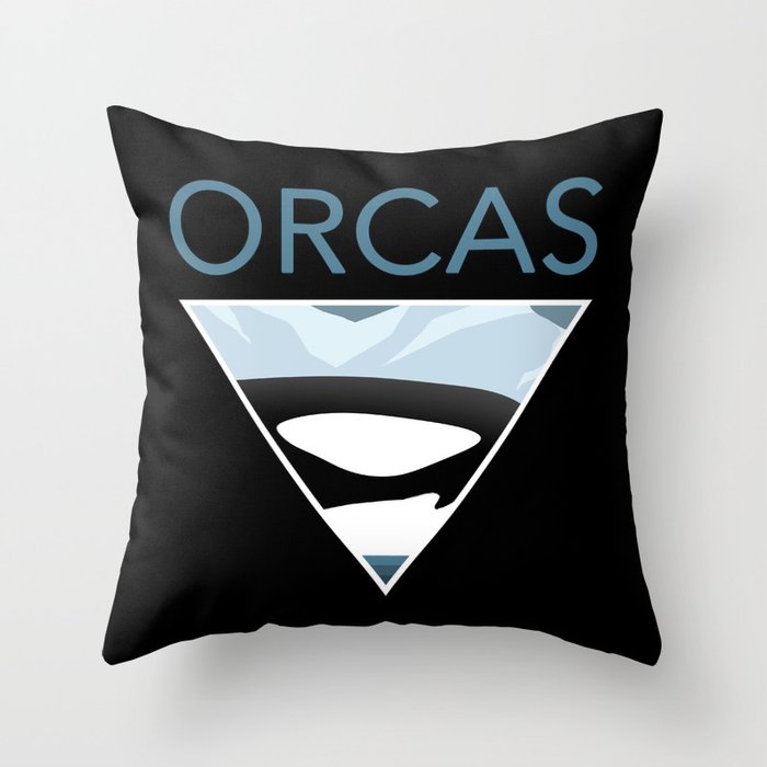 Orcas Throw Pillow