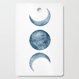 Blue Moon Phases Watercolor Cutting Board