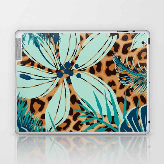Wild Blue Leopard Laptop & iPad Skin