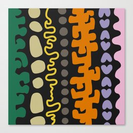 Abstract vintage colorful pattern collection 8 Canvas Print