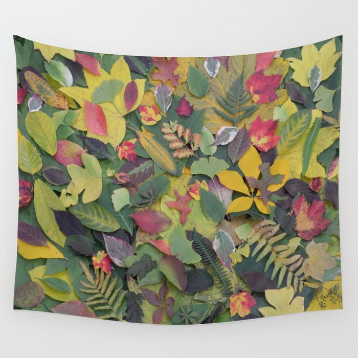 Leaf collage 1 Wall Tapestry