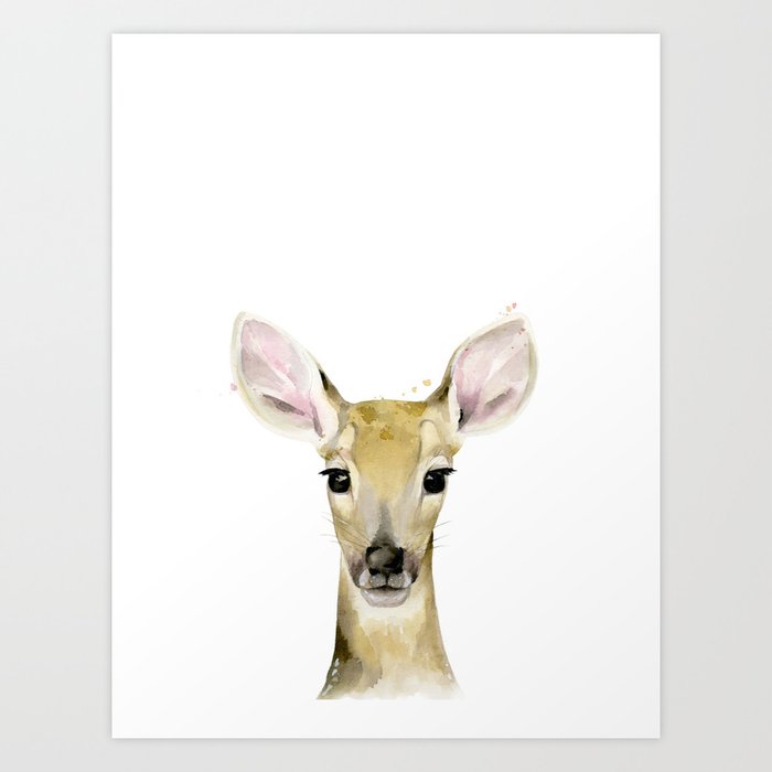 Discover the motif FAWN, ANIMAL PORTRAIT by Art by ASolo as a print at TOPPOSTER