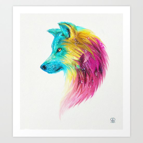 Fantasy Wolf Art Print