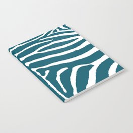 Zebra Wild Animal Print 262 Teal Notebook