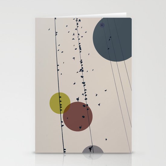 Chaos On The Wires Stationery Cards