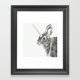 uni-hare All animals are magical Framed Art Print