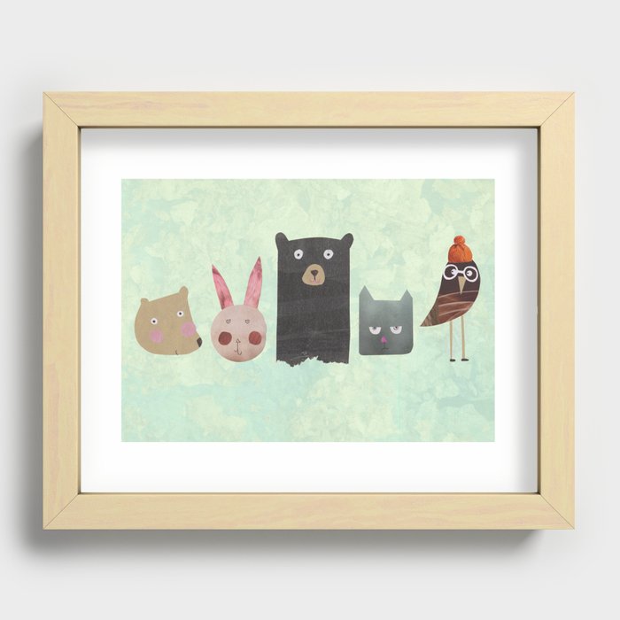 Animal love Recessed Framed Print