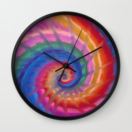 Spring into action with colour spirals Wall Clock
