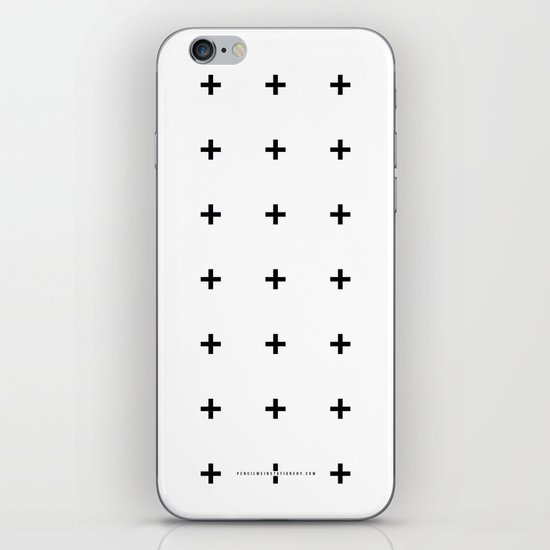 Black Plus on White /// www.pencilmeinstationery.com iPhone & iPod Skin