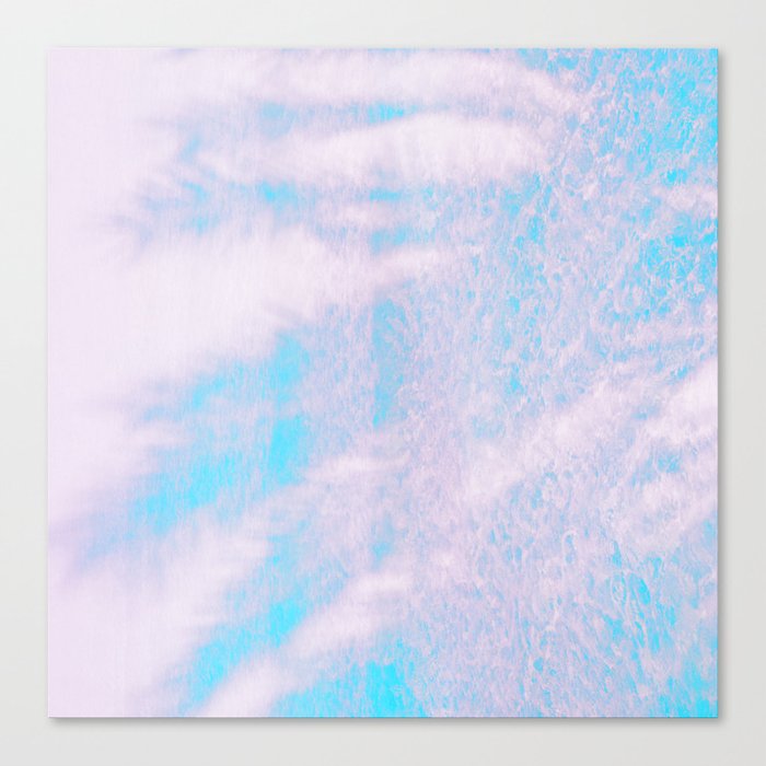 shimmering in vaporwave blue and lavender Canvas Print