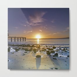 New Zealand Photography - Murrays Bay Beach In The Sunset Metal Print