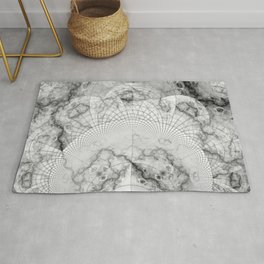 Foliated Marble as a Geometric Map of the Universe Area & Throw Rug