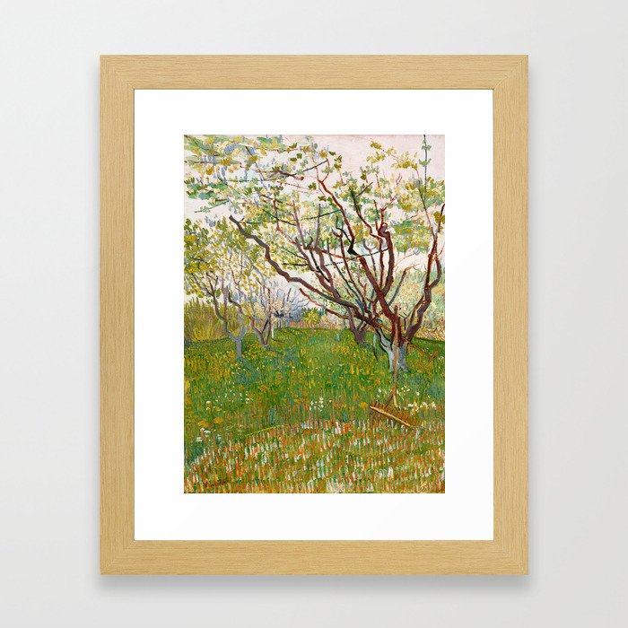 The Flowering Orchard by Vincent van Gogh, 1888 Framed Art Print