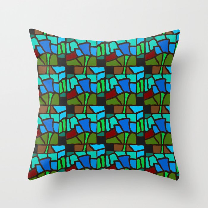 Stained Glass Window Throw Pillow