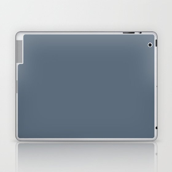 Dark Blue Gray Solid Color Pairs Pantone Blue Mirage 18-4215 TCX Shades of Blue Hues Laptop & iPad Skin